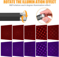 URAQT LED Autó Plafon Csillagfény 2db USB Hangulatlámpa Többféle Mód 5