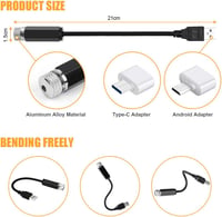 URAQT LED Autó Plafon Csillagfény 2db USB Hangulatlámpa Többféle Mód 3