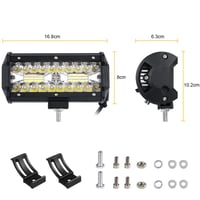URAQT LED pracovné svetlo offroad 2x120 W - 7 palcové - 2 ks 3