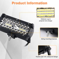 URAQT LED pracovné svetlo offroad 2x120 W - 7 palcové - 2 ks 2