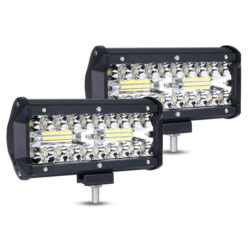 URAQT LED pracovné svetlo offroad 2x120 W - 7 palcové - 2 ks