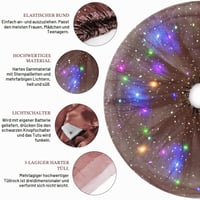 URAQT LED tylová sukňa pre ženy – Svietiaca tutu sukňa, 40 cm, hnedá 5