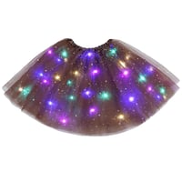 URAQT LED tylová sukňa pre ženy – Svietiaca tutu sukňa, 40 cm, hnedá 1