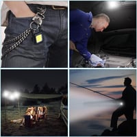 URAQT Mini LED Munkalámpa 2db - 800 Lumen COB Kulcstartós Zseblámpa 4 Üzemmóddal, USB Tölthető, Mágneses Talppal, Sörnyitóval Kempinghez, Au 8