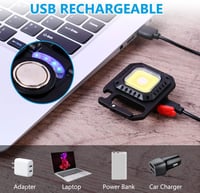 URAQT Mini LED Munkalámpa 800 Lumen 7 Üzemmóddal - Tölthető Kulcstartós Zseblámpa Mágneses Talppal és Sörnyitóval Kempinghez, Autóhoz 5
