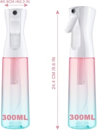 URAQT Permetező Palack 300ml - Finom Ködös Spray Növényekhez Háziállatokhoz Takarításhoz - Rózsaszín Zöld Színátmenet 6