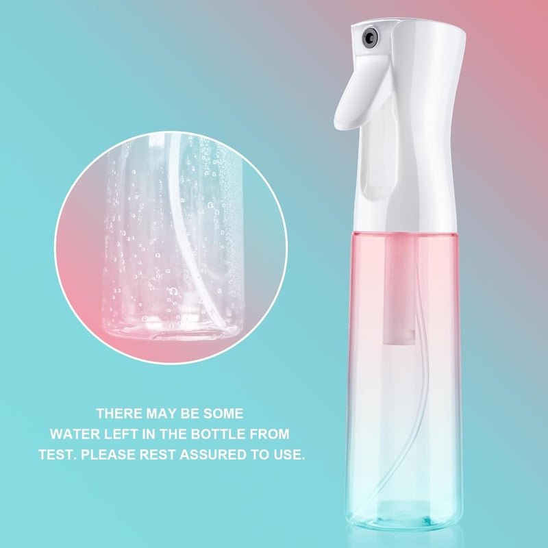 URAQT Permetező Palack 300ml - Finom Ködös Spray Növényekhez Háziállatokhoz Takarításhoz - Rózsaszín Zöld Színátmenet