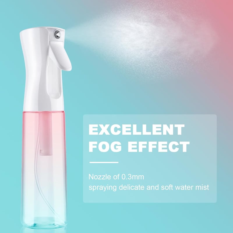 URAQT Permetező Palack 300ml - Finom Ködös Spray Növényekhez Háziállatokhoz Takarításhoz - Rózsaszín Zöld Színátmenet