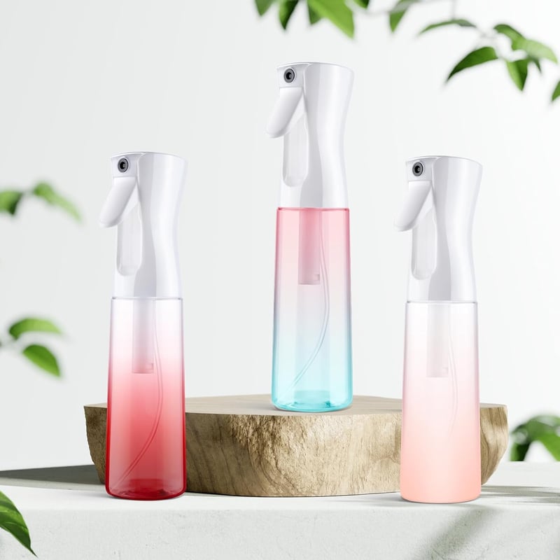 URAQT Permetező Palack 300ml - Finom Ködös Spray Növényekhez Háziállatokhoz Takarításhoz - Rózsaszín Zöld Színátmenet