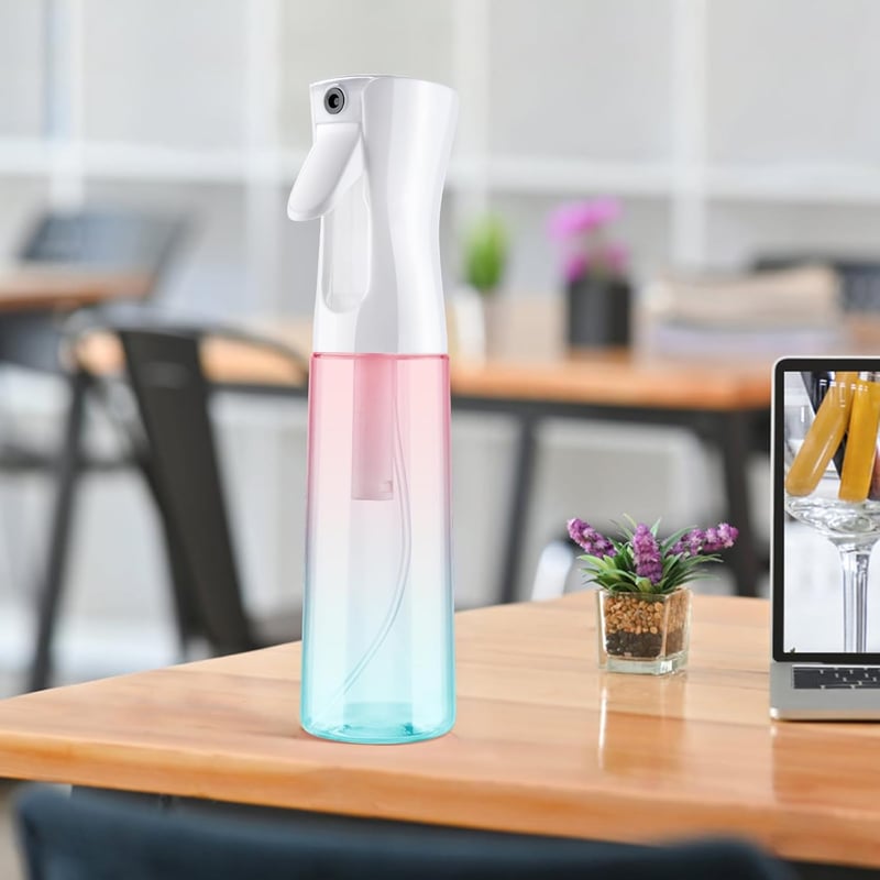 URAQT Permetező Palack 300ml - Finom Ködös Spray Növényekhez Háziállatokhoz Takarításhoz - Rózsaszín Zöld Színátmenet