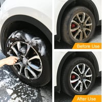 URAQT Prémium Mikroszálas Felni Tisztító Kefe - 40 cm Hosszú Ergonomikus Nyéllel, Karcmentes Tisztítás Mély Felnikhez, Autó és Motor Ápolásh - Black 6