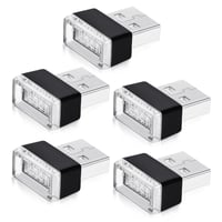 URAQT USB mini ambijentalno svjetlo za automobil i laptop - bijelo - 5 kom. 2