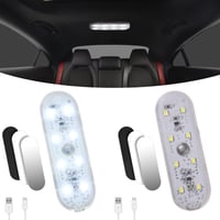 URAQT USB LED svjetlo za unutrašnjost automobila na dodir - bijelo - 2 komada 2