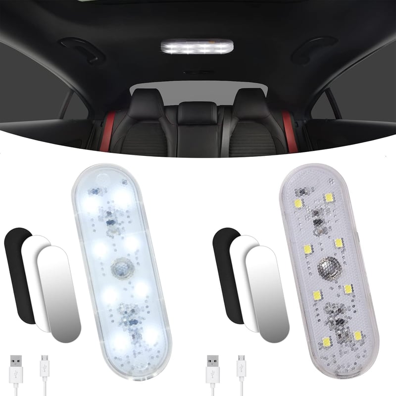 URAQT USB-s LED autó beltéri világítás 2db, érintésérzékeny, fehér fény, lakóautó és hajó