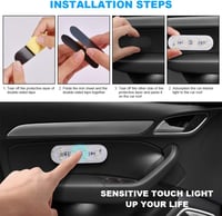 URAQT USB-s LED autó beltéri világítás 2db, érintésérzékeny, fehér fény, lakóautó és hajó 4