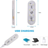 URAQT USB-s LED autó beltéri világítás 2db, érintésérzékeny, fehér fény, lakóautó és hajó 2