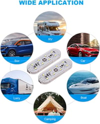 URAQT USB-s LED autó beltéri világítás 2db, érintésérzékeny, fehér fény, lakóautó és hajó 7