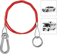 URAQT Utánfutó Biztonsági Kötél 1m, 400kg Terhelhetőség, Karabiner és Kampóval 1