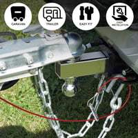 URAQT Utánfutó Biztonsági Kötél 1m, 400kg Terhelhetőség, Karabiner és Kampóval 5