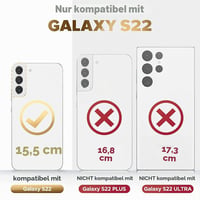 Puzdro Urarssa pre Samsung Galaxy S22 5G s prstencovým stojanom, nárazuvzdorné TPU – čierne 2