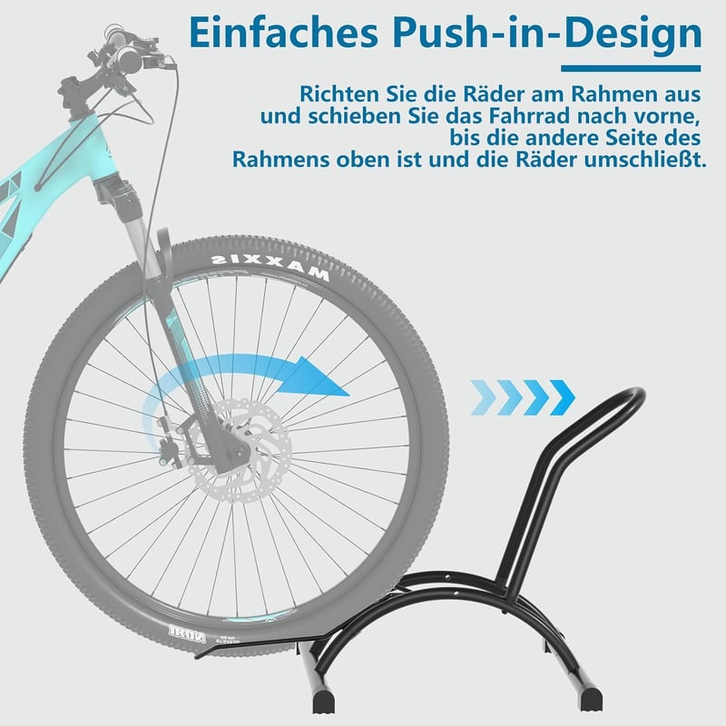 Urban Deco Fekete álló kerékpártámasz padlóra kerékpárállvány MTB és országúti bringához