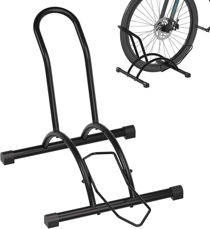 Urban Deco Fekete álló kerékpártámasz padlóra kerékpárállvány MTB és országúti bringához