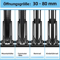 Suport pliabil pentru bicicletă Urban Deco, reglabil pe înălțime, până la 80mm, negru 6