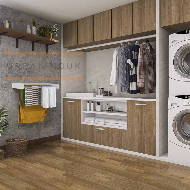 Urban Nouk Falra Szerelhető Összecsukható Ruhaszárító 100cm Fehér
