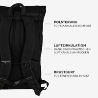Urban ZWEIRAD Roll-Top 35L vízálló hátizsák krém - uniszex 5