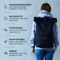 Rolltop ruksak Urban Zweirad 35 l – krémová 2