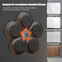 URCheers Fali Boxgép Bluetooth Zenei Funkcióval - Falra Szerelhető Ütőpárna PU Bőrből Felnőtteknek és Gyerekeknek, Fekete Kesztyűvel 5