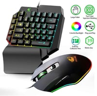 UrChoiceLtd Gaming Billentyűzet és Egér Szett - Mechanikus Érzet, RGB Háttérvilágítás, Csuklótámasz - T1 2