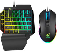 UrChoiceLtd Gaming Billentyűzet és Egér Szett - Mechanikus Érzet, RGB Háttérvilágítás, Csuklótámasz - T1 1