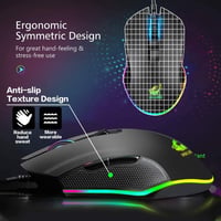 UrChoiceLtd Gaming Billentyűzet és Egér Szett - Mechanikus Érzet, RGB Háttérvilágítás, Csuklótámasz - T1 4