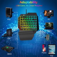UrChoiceLtd Gaming Billentyűzet és Egér Szett - Mechanikus Érzet, RGB Háttérvilágítás, Csuklótámasz - T1 5