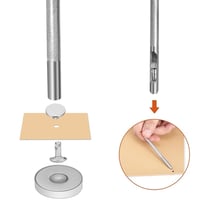 Set de 480 nituri din piele Urganvem, nituri cu cap dublu în 3 dimensiuni, cu instrument de fixare pentru nituri metalice tubulare, pentru artizanat DIY și cusut 7