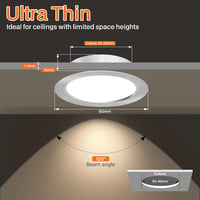 URing 6 darabos LED beépíthető spotlámpa szett 12V dimmelhető 3W nikkel - Set of 6, Nickel 3