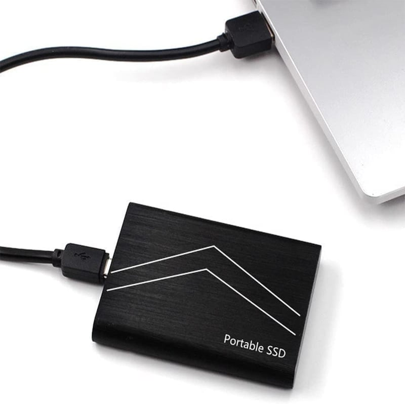 URLIATGA 2TB Külső Merevlemez, USB 3.1, Hordozható Vízálló és Ütésálló HDD PC, Mac, TV, Laptop Kompatibilis, Fekete