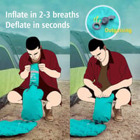 URPRO Camping Felfújható Matrac Ultralight Ergonomikus Hátizsákos Túrázáshoz Narancssárga 5