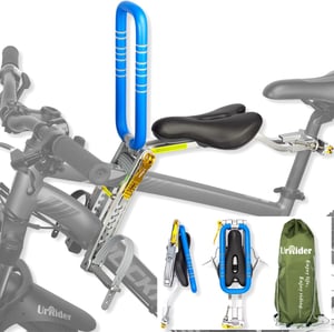 Scaun pentru copii UrRider pliabil pentru bicicletă - pentru vârste între 2 și 6 ani