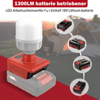 URUN 18V LED Munkalámpa Einhell Akkuhoz, 1300 Lm Reflektor Szereléshez 3