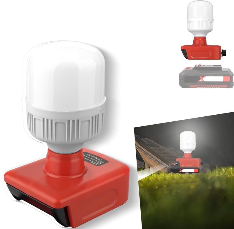 URUN 18V LED Munkalámpa Einhell Akkuhoz, 1300 Lm Reflektor Szereléshez