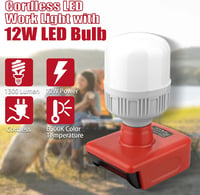 URUN 18V LED Munkalámpa Einhell Akkuhoz, 1300 Lm Reflektor Szereléshez 6