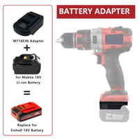 Adaptér na batériu URUN z Makita 18V Li-ion na Einhell 18V Li-ion – Kompatibilný s 18V akumulátorovým náradím Einhell 3