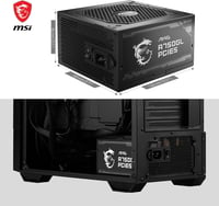 Napájací zdroj MSI MAG A750GL 750W 80 Plus Gold plne modulárny, podpora ATX 3.0 a PCIe 5.0, 120 mm FDB ventilátor, čierne ploché káble 6