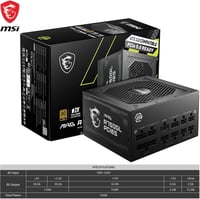 Napájací zdroj MSI MAG A750GL 750W 80 Plus Gold plne modulárny, podpora ATX 3.0 a PCIe 5.0, 120 mm FDB ventilátor, čierne ploché káble 7