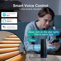 Ustellar 6 m WiFi inteligentný LED pás, biely, 3000-6000K, stmievateľný, kompatibilný s Alexa a Google Assistant, 672 LED, 2835, 24V, ovládanie cez aplikáciu 4