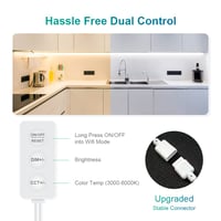 Ustellar 6 m WiFi inteligentný LED pás, biely, 3000-6000K, stmievateľný, kompatibilný s Alexa a Google Assistant, 672 LED, 2835, 24V, ovládanie cez aplikáciu 7