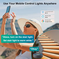 Ustellar 6 m WiFi inteligentný LED pás, biely, 3000-6000K, stmievateľný, kompatibilný s Alexa a Google Assistant, 672 LED, 2835, 24V, ovládanie cez aplikáciu 5