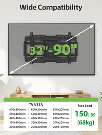 USX MOUNT TV fali tartó 32-90 colos tévéhez, dönthető és forgatható, max 150 kg 5